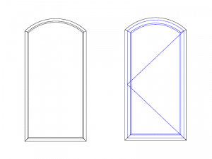 cintrage porte ou fenêtre avec glable surbaissé