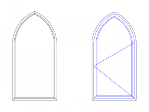 cintrage de fenêtre en forme d'ogive