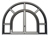 fenêtre plein cintre pvc 2 ouvrants
